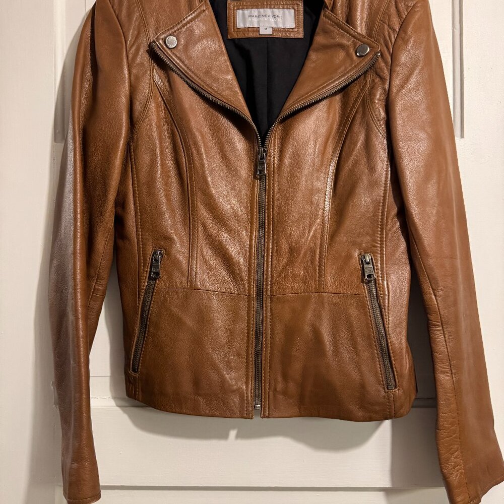 Marc New York Carmel  color Leather Jacket Medium